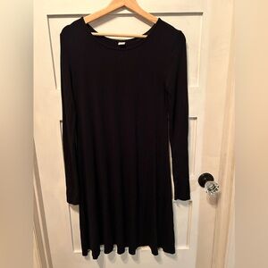 Old Navy size XS black knit swing dress
